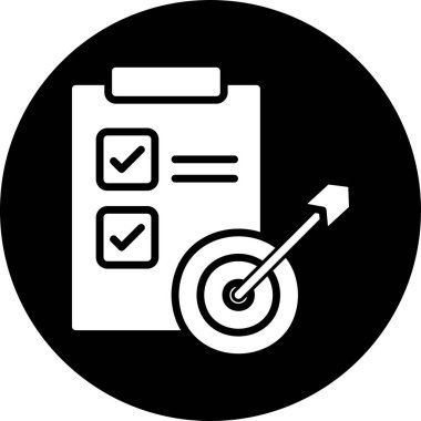 Kontrol listesi simgesi, vektör illüstrasyonu