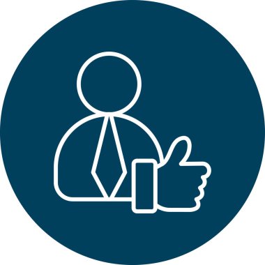 İş adamı. Web simgesi basit illüstrasyon