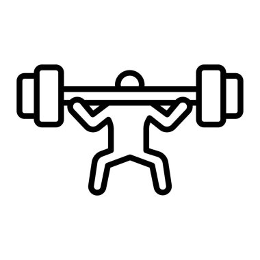 halterler vektör ince çizgi simgesi