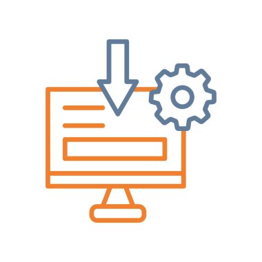 Web ayarlama renk çizgisi simgesi. Web sayfası vektörü.