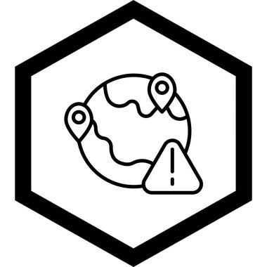 Bir harita simgesinin vektör illüstrasyonu