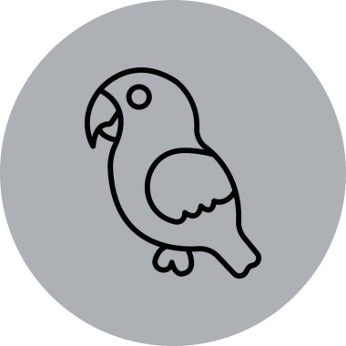 papağan simgesi, vektör illüstrasyonu