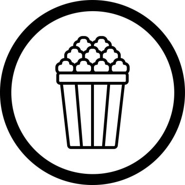 patlamış mısır ikonu vektör illüstrasyonu