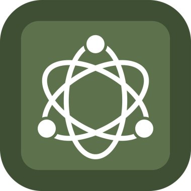 Moda biçimi izole edilmiş arkaplanda atom simgesi