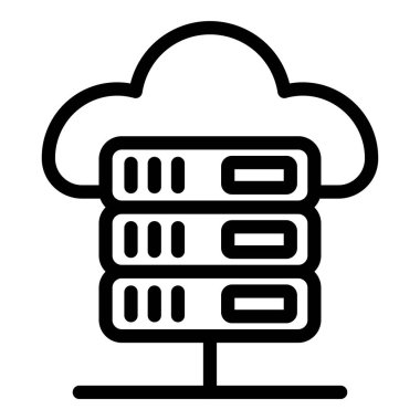 Sunucu simgesi, vektör illüstrasyonu