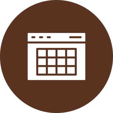 Takvim simgesi vektör illüstrasyonu