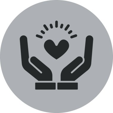 Bir kalp simgesinin vektör illüstrasyonu