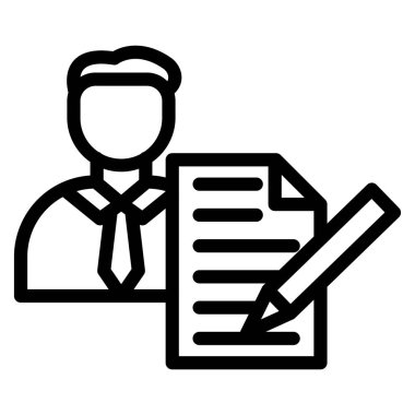 İş adamı ikonu ana hatları vektörü. Şirket takımı. takım işi