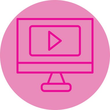 Bilgisayar. Web simgesi basit illüstrasyon