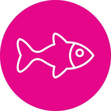 Balık. Web simgesi basit illüstrasyon