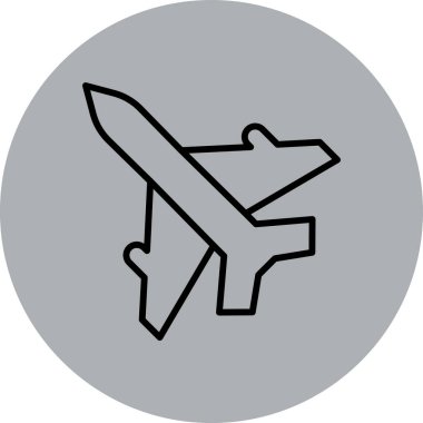 Moda tarzında izole edilmiş uçak simgesi