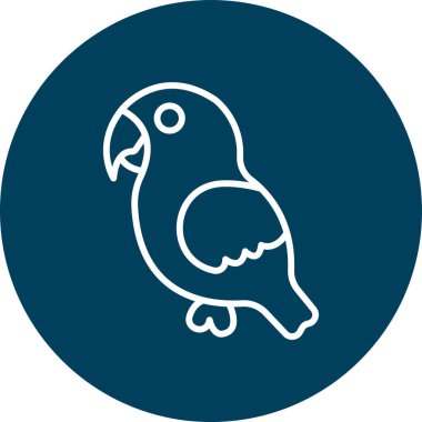 Papağan ikonu. vektör illüstrasyonu