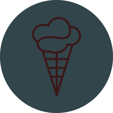 dondurma simgesi, vektör illüstrasyonu