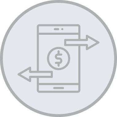 Cep telefonu simgesi, vektör illüstrasyonu