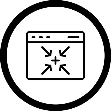 tarayıcı simgesi vektör illüstrasyonu