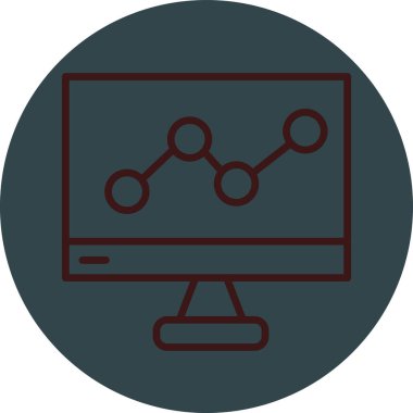 Veri analiz simgesi, vektör illüstrasyonu