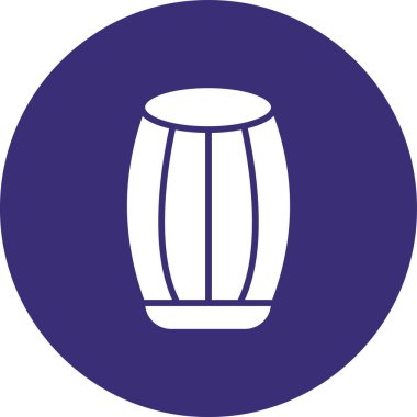 Namlu vektör glyph çember tasarımı