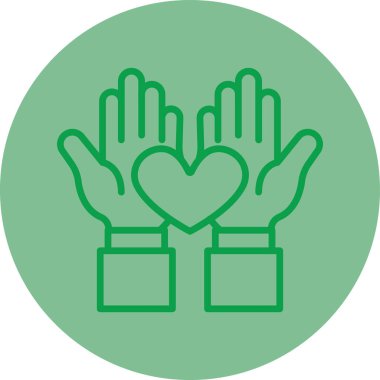 Kalp simgesinin vektör illüstrasyonu