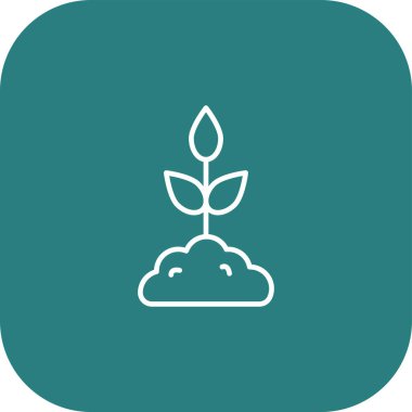 Benzersiz Yaprak Vektör Satırı Simgesi