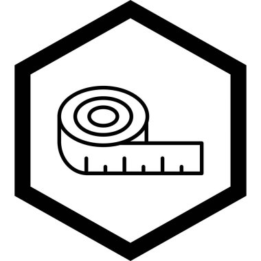 Bir mezura simgesinin vektör illüstrasyonu