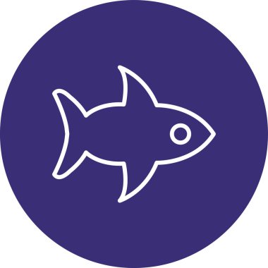 Mavi balığın vektör çizimi