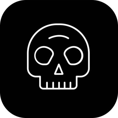 vektör kafatası simgesi, vektör illüstrasyonu