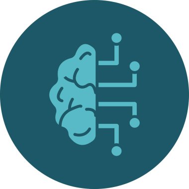 Bulut çemberli beynin vektör simgesi