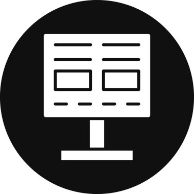 vektör bilgisayar simgesi, vektör illüstrasyon tasarımı ve web simgesi