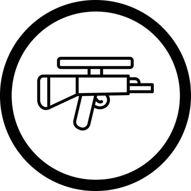 Silah. Web simgesi basit illüstrasyon