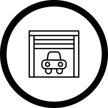 Benzersiz Otomobil Vektör Satırı Simgesi