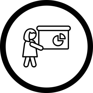 Hediye kutusu olan bir kadının vektör çizimi