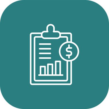 finansal rapor simgesi soyut grupta izole edildi