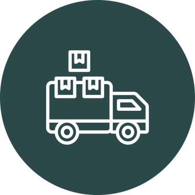 vektör van simgesi çizimi