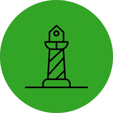 deniz feneri simgesi, vektör illüstrasyonu