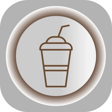 Benzersiz kahve vektör çizgisi simgesi