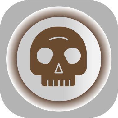 kafatası simgesi, vektör illüstrasyon tasarımı