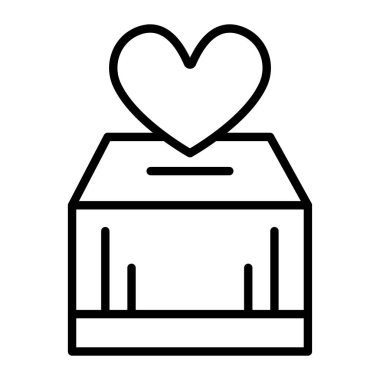 hediye vektörü ince çizgi simgesi