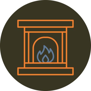 Bir ateş simgesinin vektör illüstrasyonu