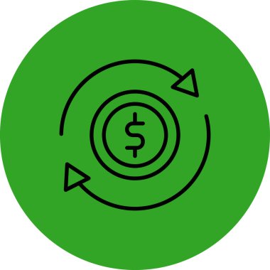 Dolar simgesi vektör illüstrasyonu