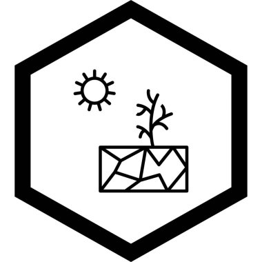 Bitki simgesinin vektör illüstrasyonu