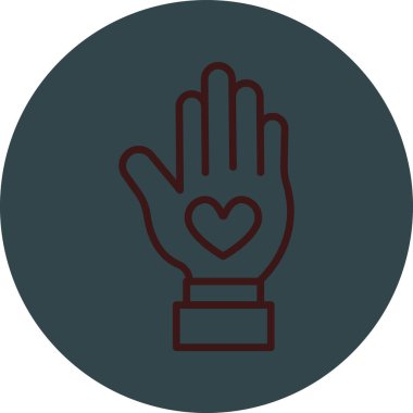 Bir kalp simgesinin vektör illüstrasyonu