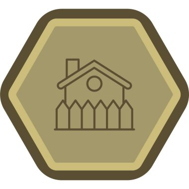 Bir ev simgesinin vektör illüstrasyonu