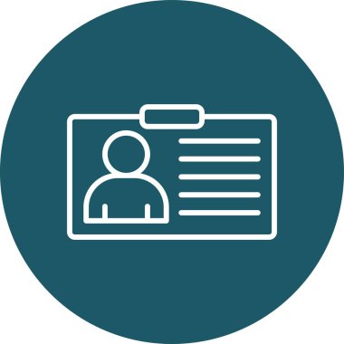 Kişisel rozetin vektör illüstrasyon simgesi