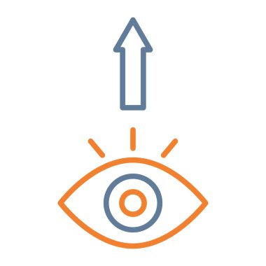 ok ikonlu göz, vektör illüstrasyonu