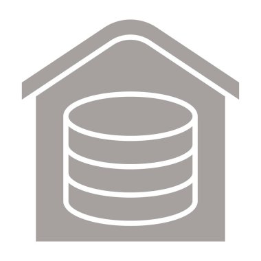 Ev depolama ikonu. vektör illüstrasyonu