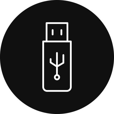 Kolayca değiştirebilen ya da düzenleyebilen usb vektör simgesi