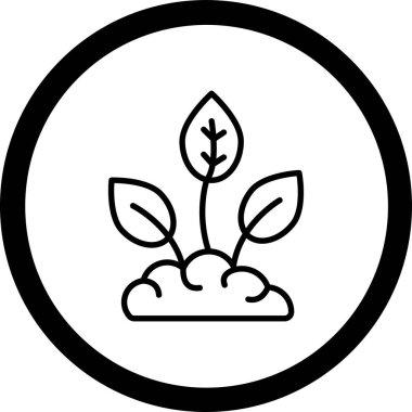 Bitki simgesinin vektör illüstrasyonu