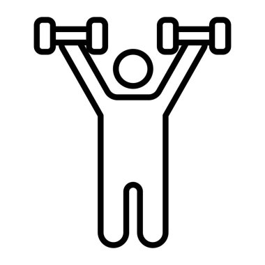 fitness man simgesi, taslak biçimi