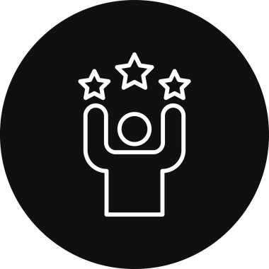 Bir yıldız simgesinin vektör illüstrasyonu