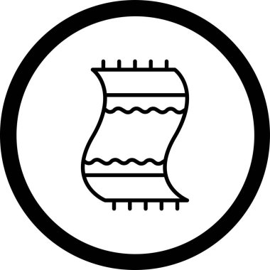 Siyah ve beyaz simgesinin vektör illüstrasyonu